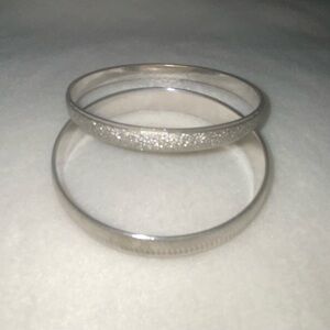 Monet Silvertone Bangle Bracelets
